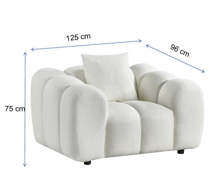 Annabelle Armchair Single Sofa Lounge - Grey Storm 151 image 1