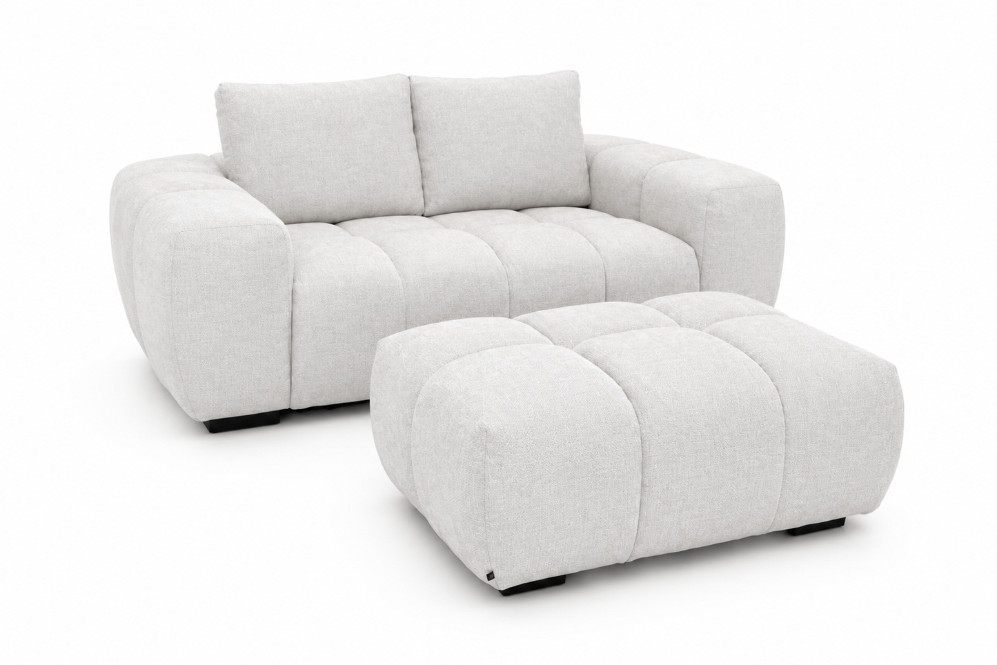 Sophia Fabric Ottoman - light Grey A14