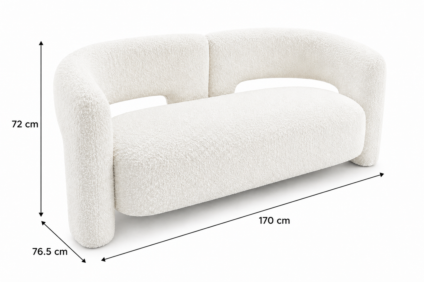 Bella 2 Seat Sofa Lounge - Boucle