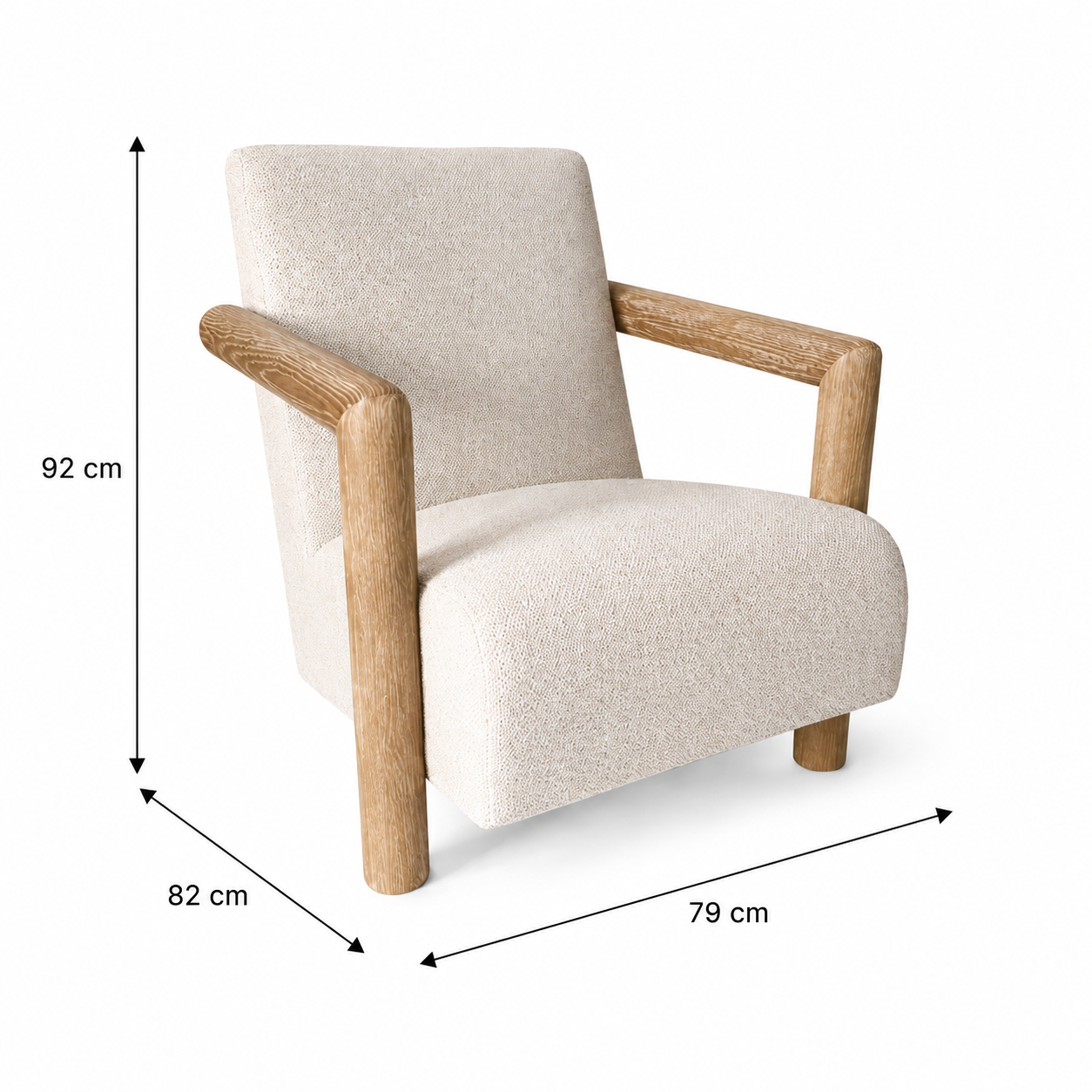 Morgan Coastal Timber Accent Chair