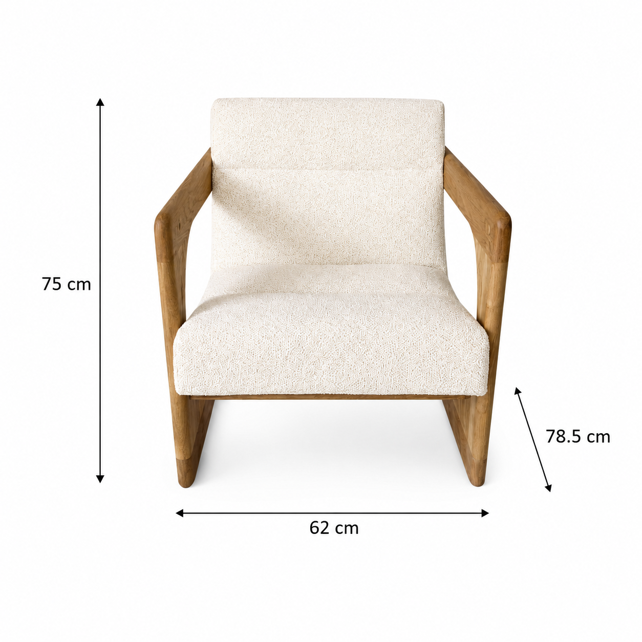 Coastal Bridges Solid Timber Accent Chair - Natural