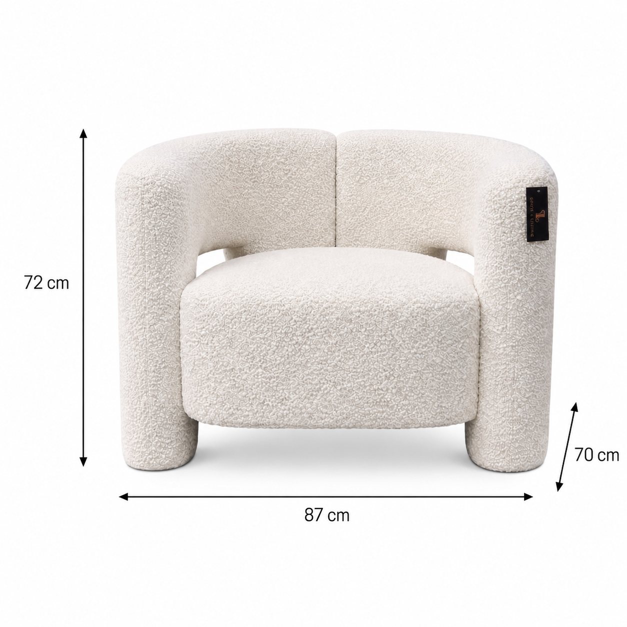 Bella Single Seat Sofa Lounge Accent Chair - Boucle