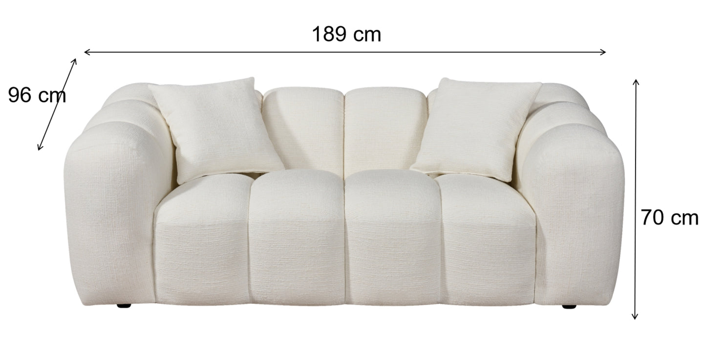Annabelle 2 Seat Sofa Lounge - Oatmeal Dust
