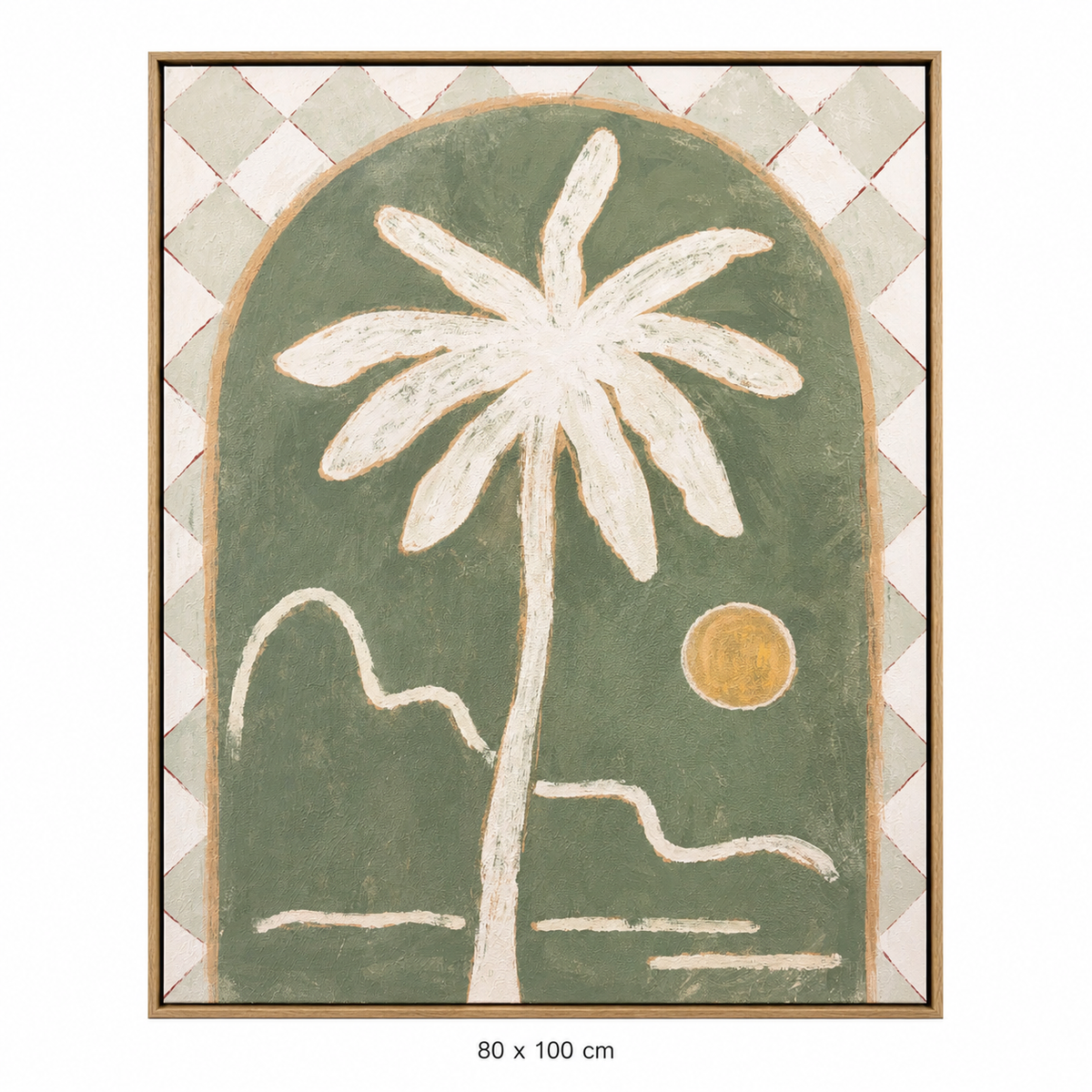 Palm Springs - Textured Framed Canvas Wall Art - 80 x 100cm