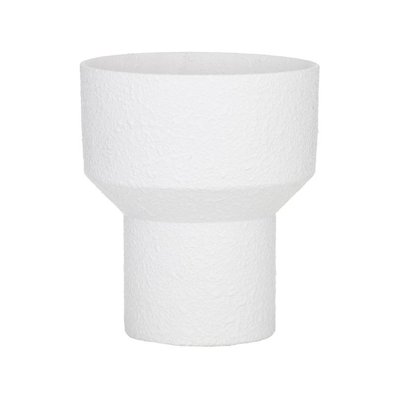 Stutton Pot White Textured Vessel