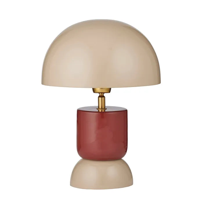 Rio Metal Lamp 25x33cm Taupe/Russet