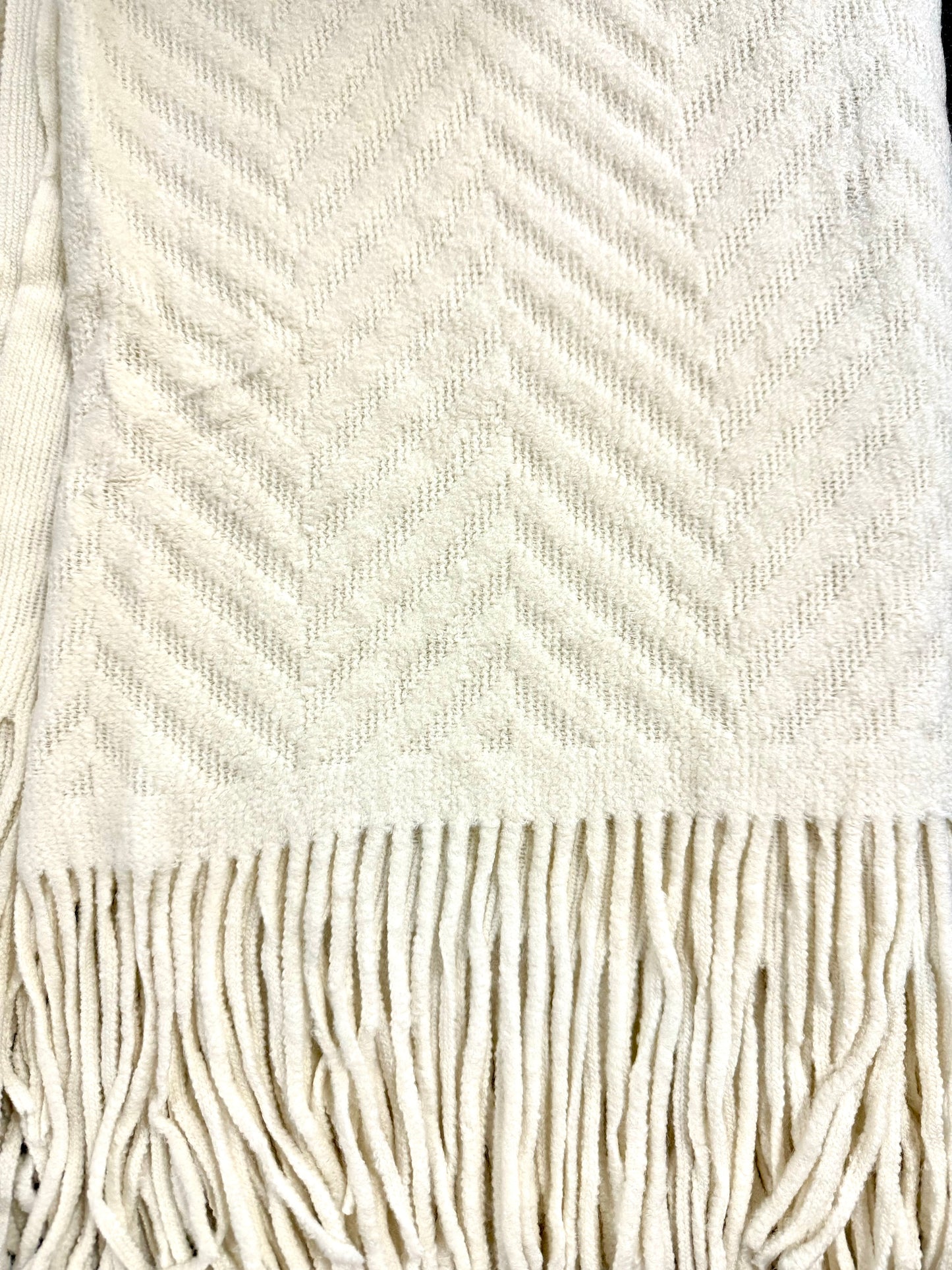 White/Cream Throw Blanket image 0