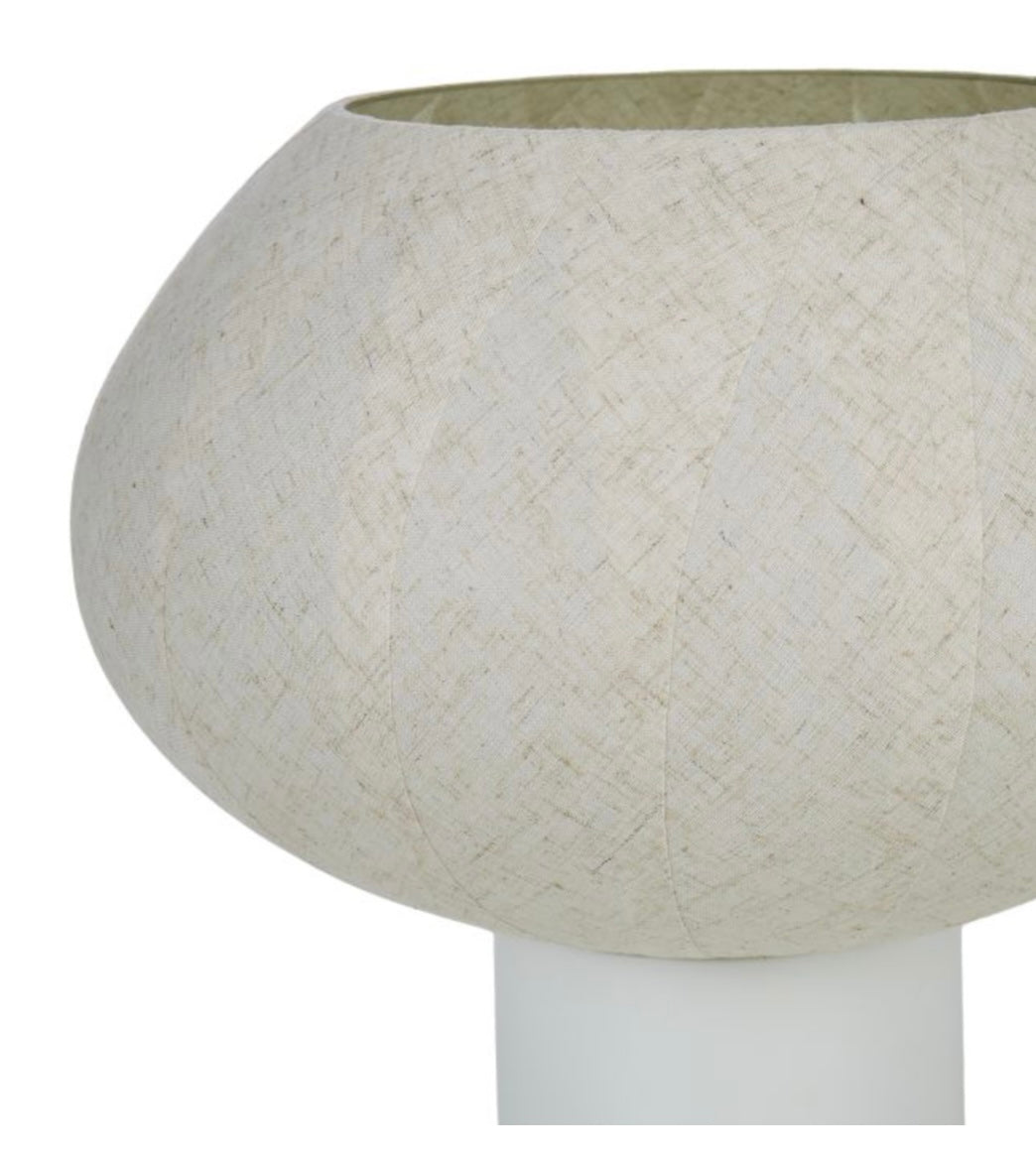 AMALFI AMBROSE LINEN TABLE LAMP NATURAL 35X35X29CM image 1