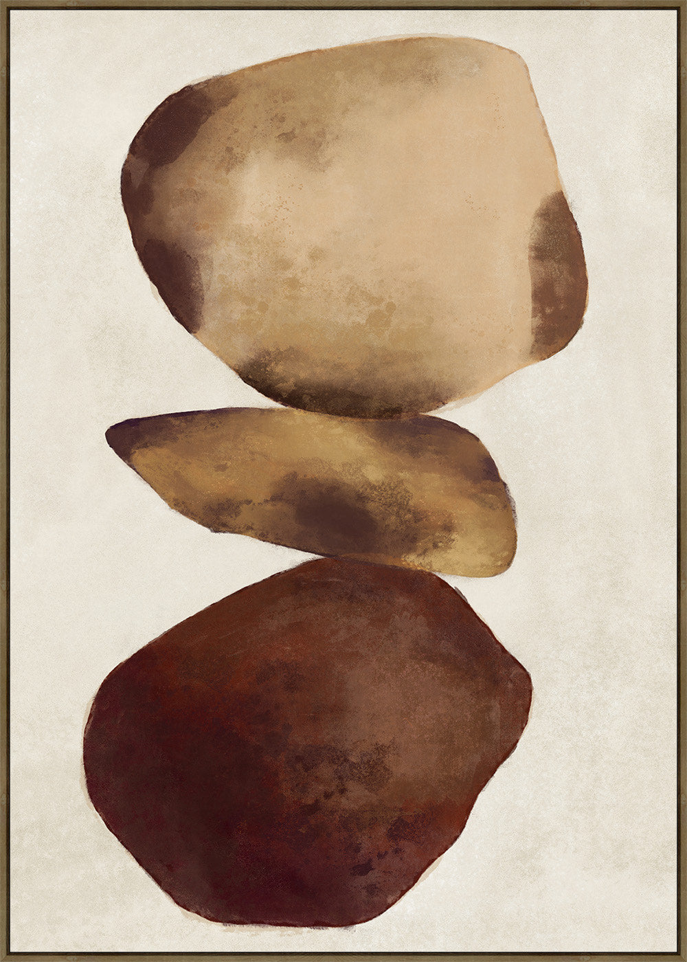 Zebra Rocks - Oak Natural Framed Canvas 140 x 100 image 1