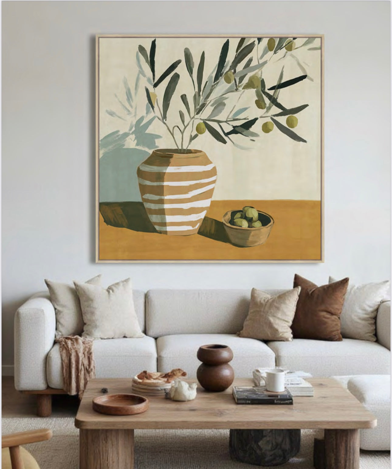 Italian Beauty Potted Olives - Framed Canvas image 0