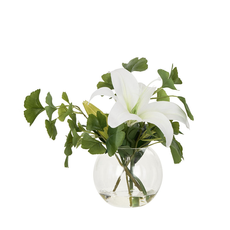 ROGUE CASA LILY GINKGO - PHOEBE VASE WHITE