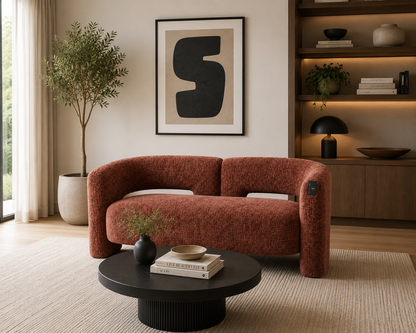 Bella 2 Seat Sofa Lounge - Ember