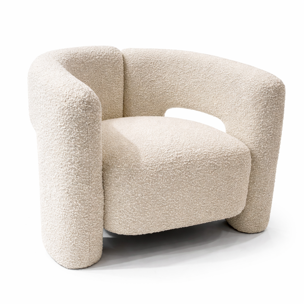 Bella Single Seat Sofa Lounge Accent Chair - Boucle image 1