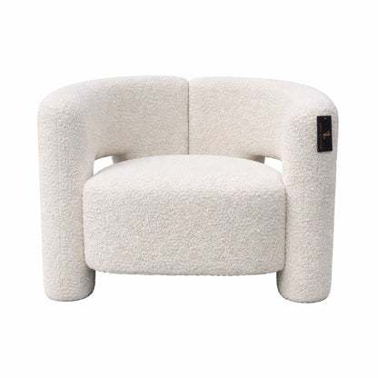 Bella Single Seat Sofa Lounge Accent Chair - Boucle image 0
