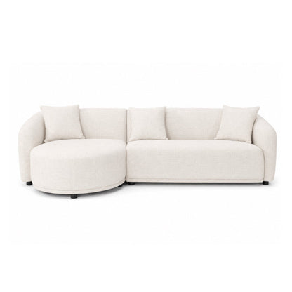 NEW FABRIC - Janson Sofa Lounge with Curved Chase - Left Side