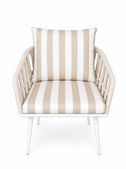 Byron Stripe 5 Piece Outdoor Sofa Setting