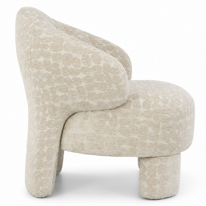 Luxury Vellin Designer Accent Chair - Patterned Beige