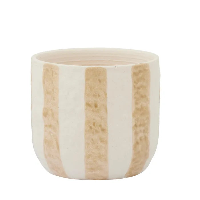 RAYAS CERAMIC POT - TAUPE image 0