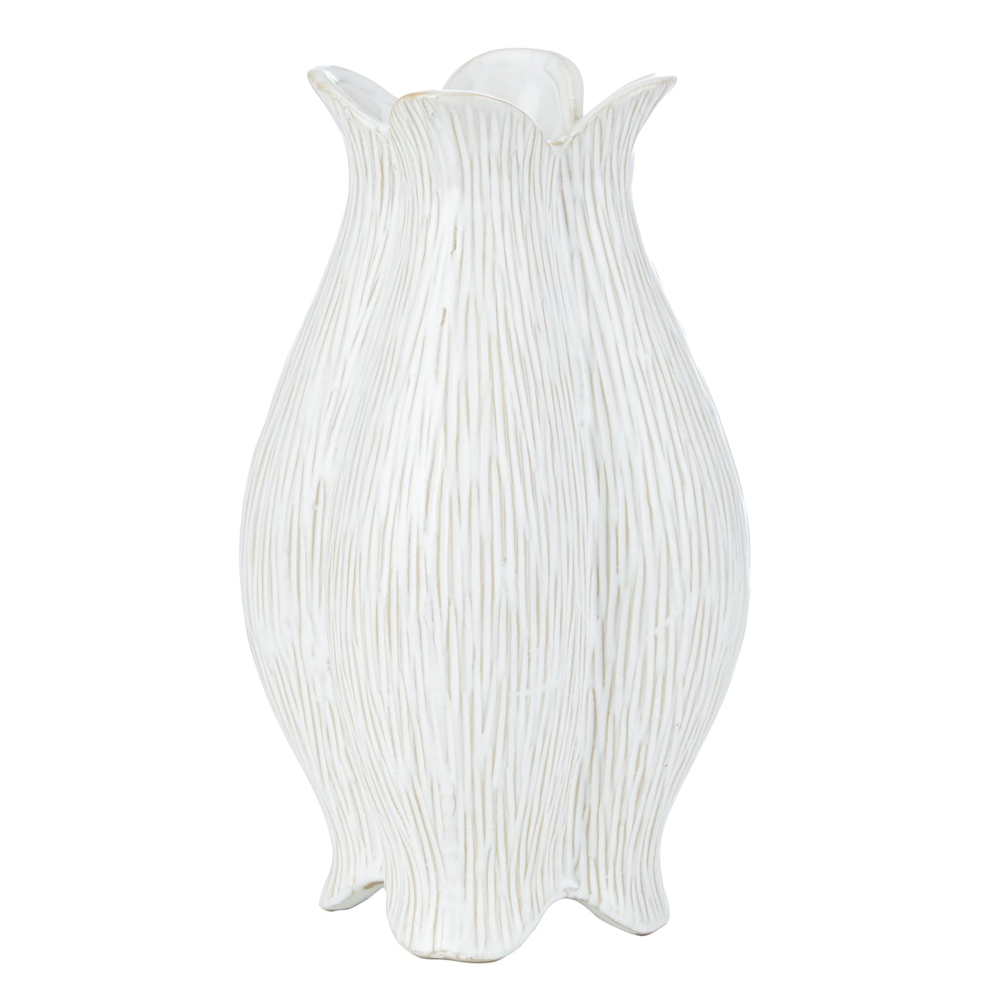Aurora Flower Shape Vase Large White 15x13x25.5cm image 0