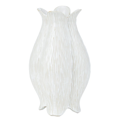Aurora Flower Shape Vase Large White 15x13x25.5cm image 0