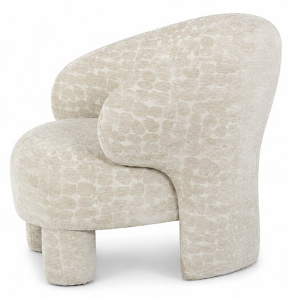 Luxury Vellin Designer Accent Chair - Patterned Beige