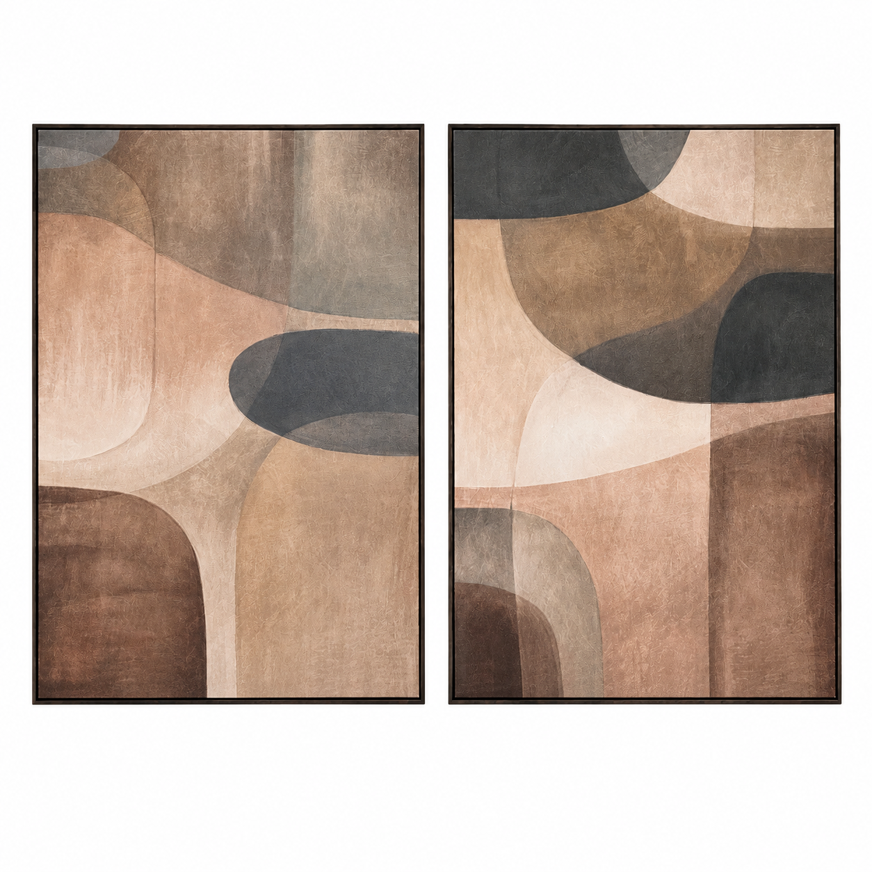Harmony Duo  - Textured Framed Canvas Wall Art - 180x240cm