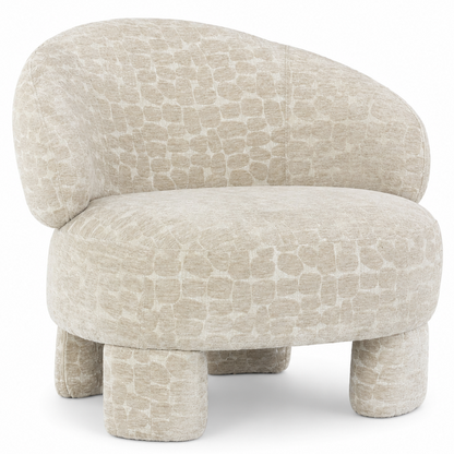 Luxury Vellin Designer Accent Chair - Patterned Beige