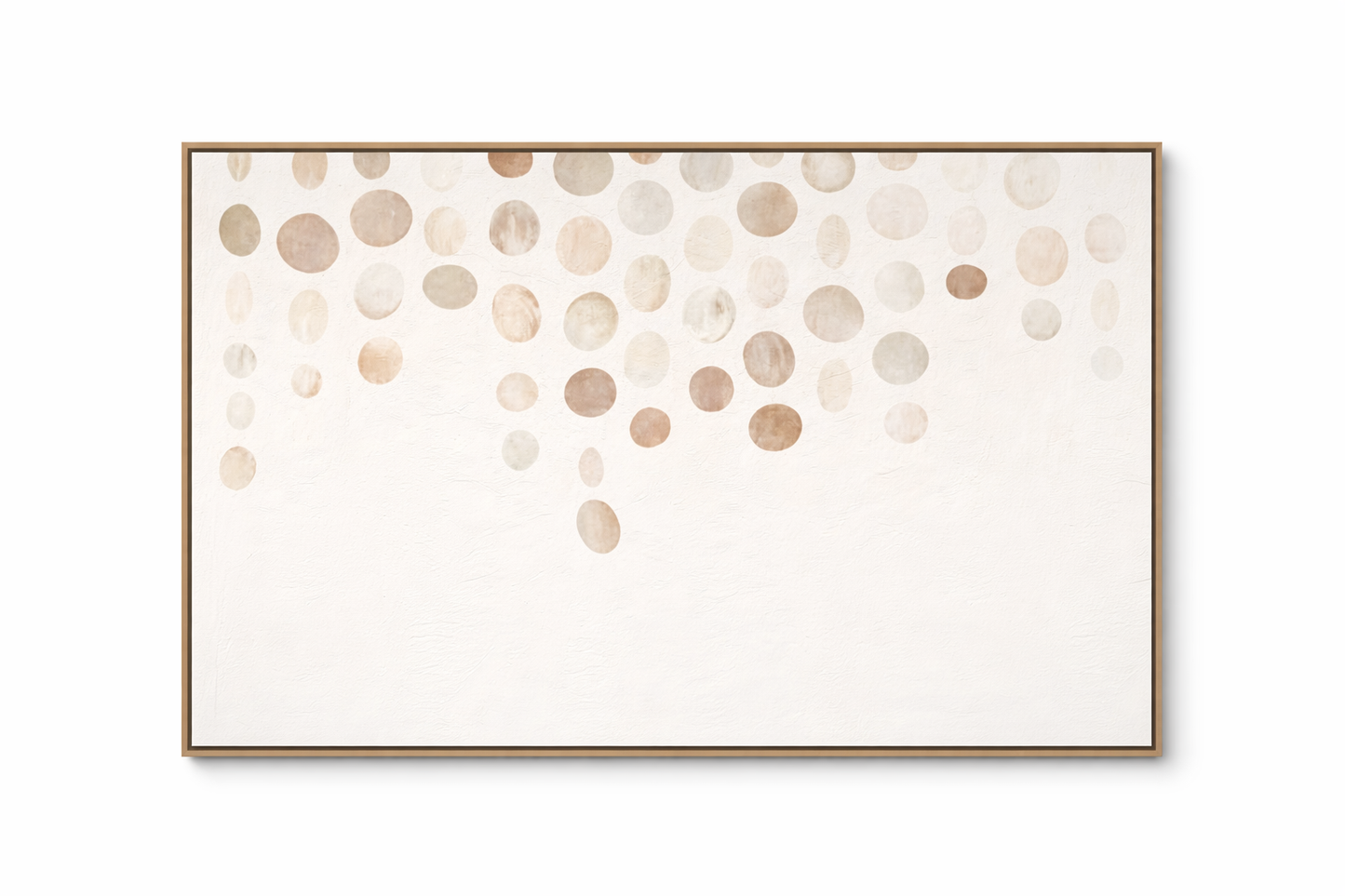 Falling Pebbles - Stretched Canvas with Light Natural Frame - 80 x 120cm
