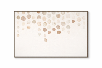 Falling Pebbles - Stretched Canvas with Light Natural Frame - 80 x 120cm