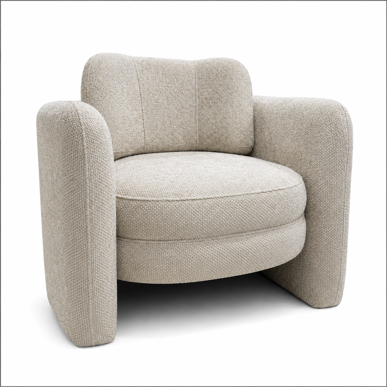 Munson Textured Fabric Accent Chair - JUDY