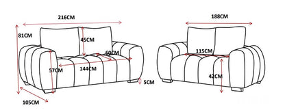 Sophia 2 seat Sofa Lounge - Mid Grey A20 image 3