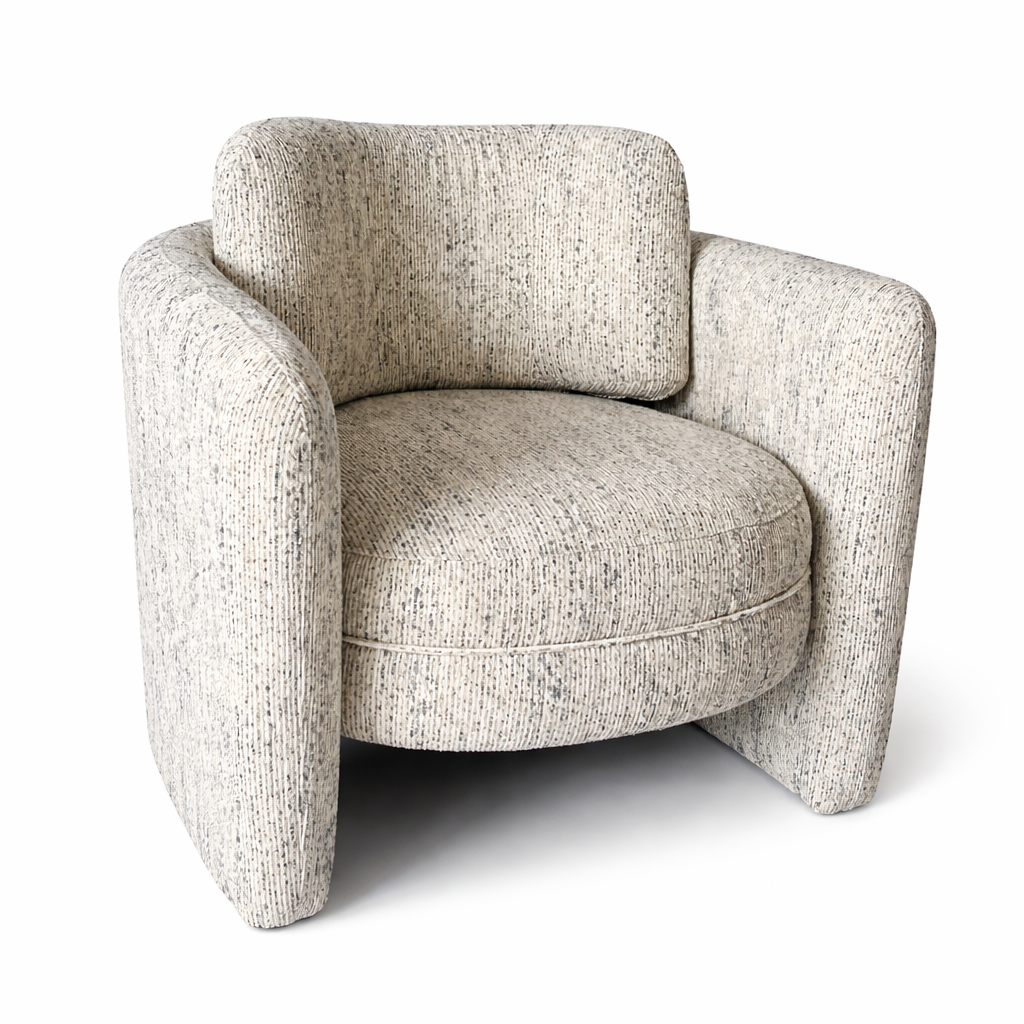 Loom & Living - Munson Textured Fabric Accent Chair - LIGHT GREY image 0