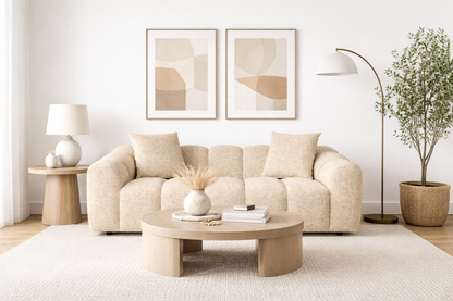 Loom & Living - Annabelle 3 seat Sofa Lounge - Beige Dust 130 image 1
