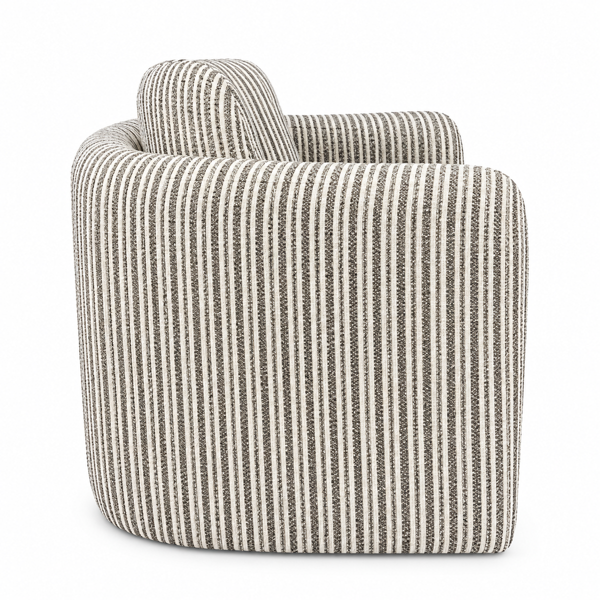 Munson Textured Fabric Accent Chair - Chocolate Stripe
