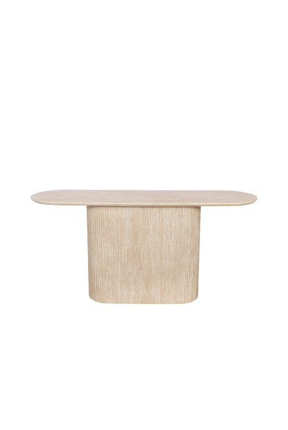 Loom & Living Dash Travertine style Accent Hall Table  image 1