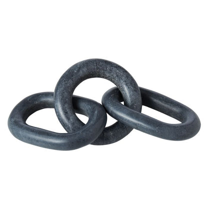 Display Marble Chain Sculpture Black 36x10x2.5cm image 1