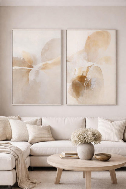 Duo Calm Composition Set - White Frame 90 x 120cm