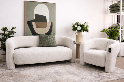 Bella Single Seat Sofa Lounge Accent Chair - Boucle image 4
