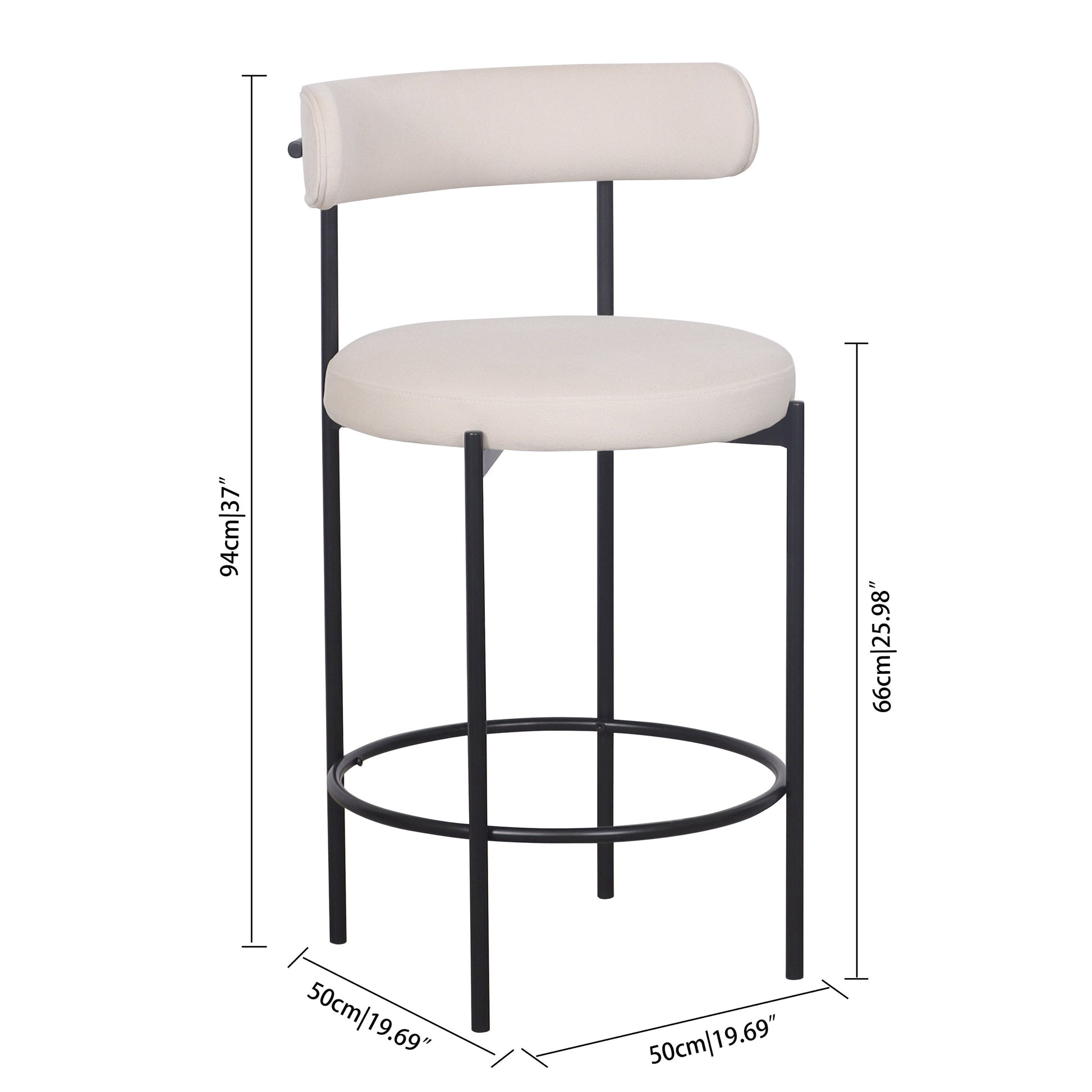 Loom & Living Missy Kitchen Stool -Cream image 5