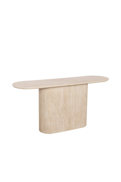 Loom & Living Dash Travertine style Accent Hall Table  image 0