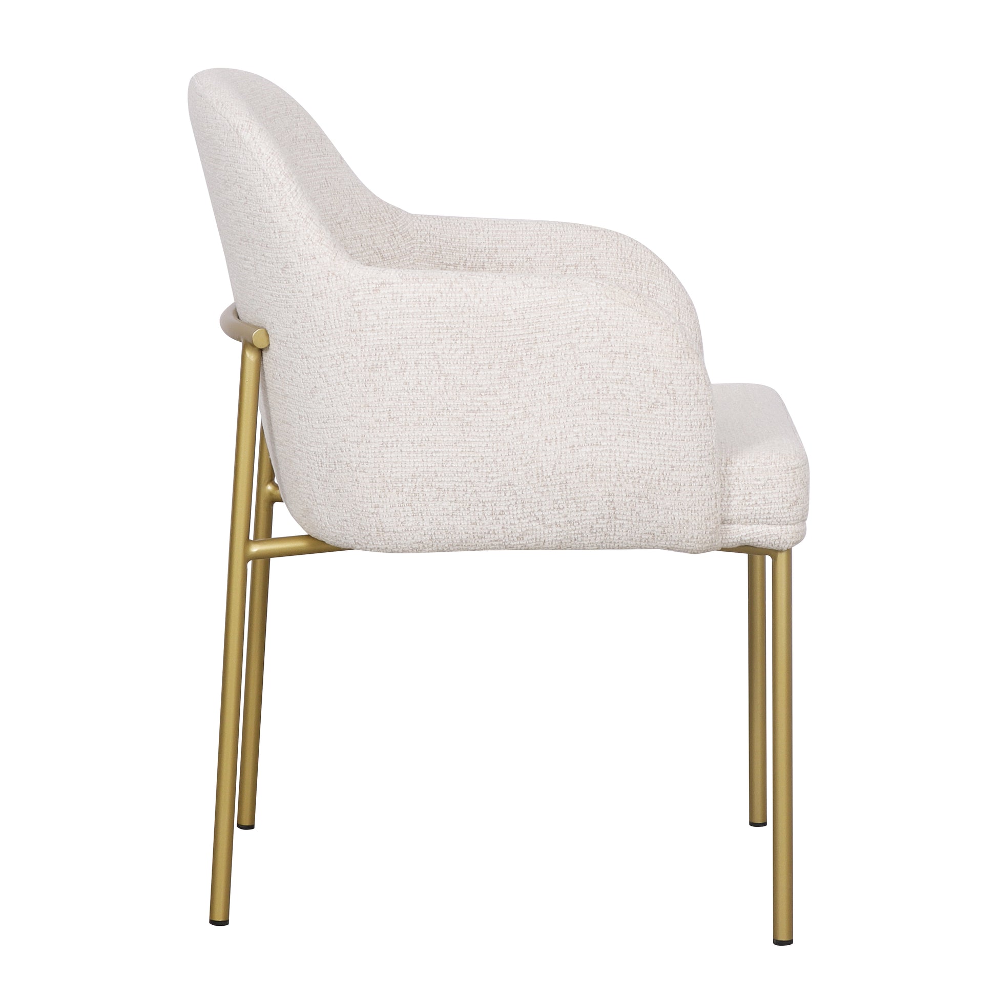 Loom & Living - Lauren Dining Chair - Matt Gold Accent image 4