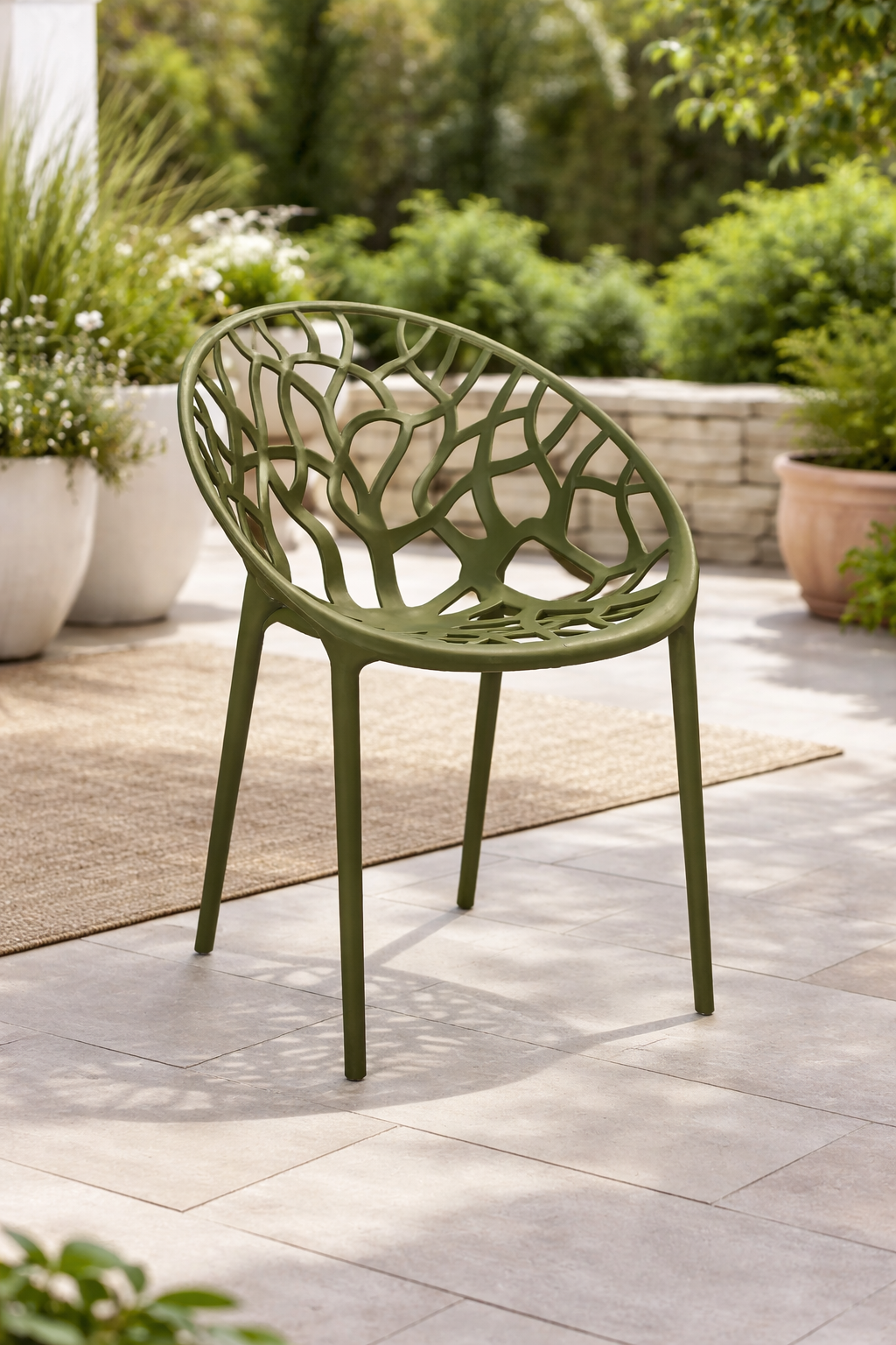 Loom & Living Filagree Green UV rated Outdoor Dining Chair  image 1