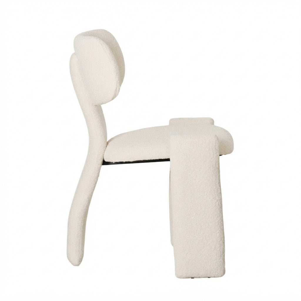 Mila Fabric Dining Chair - Off White - PRE ORDER - Ready 20th Sept.
