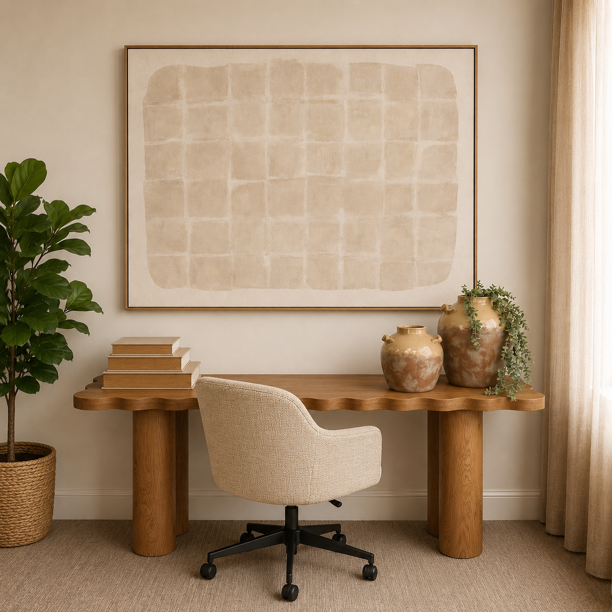 Woven light - Framed Canvas 100x140cm