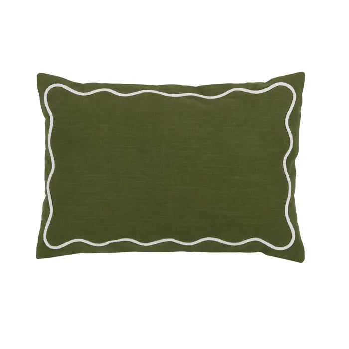 ORLA COTTON CUSHION 35X50CM OLIVE image 0