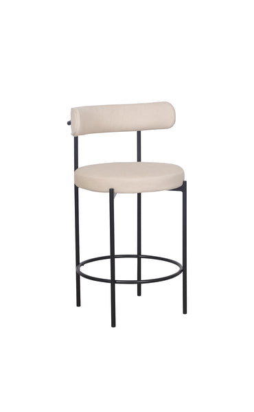 Missy Kitchen Stool - Beige / Black
