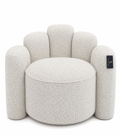 PRE ORDER - Marlow Boucle Designer Accent Chair - Ivory