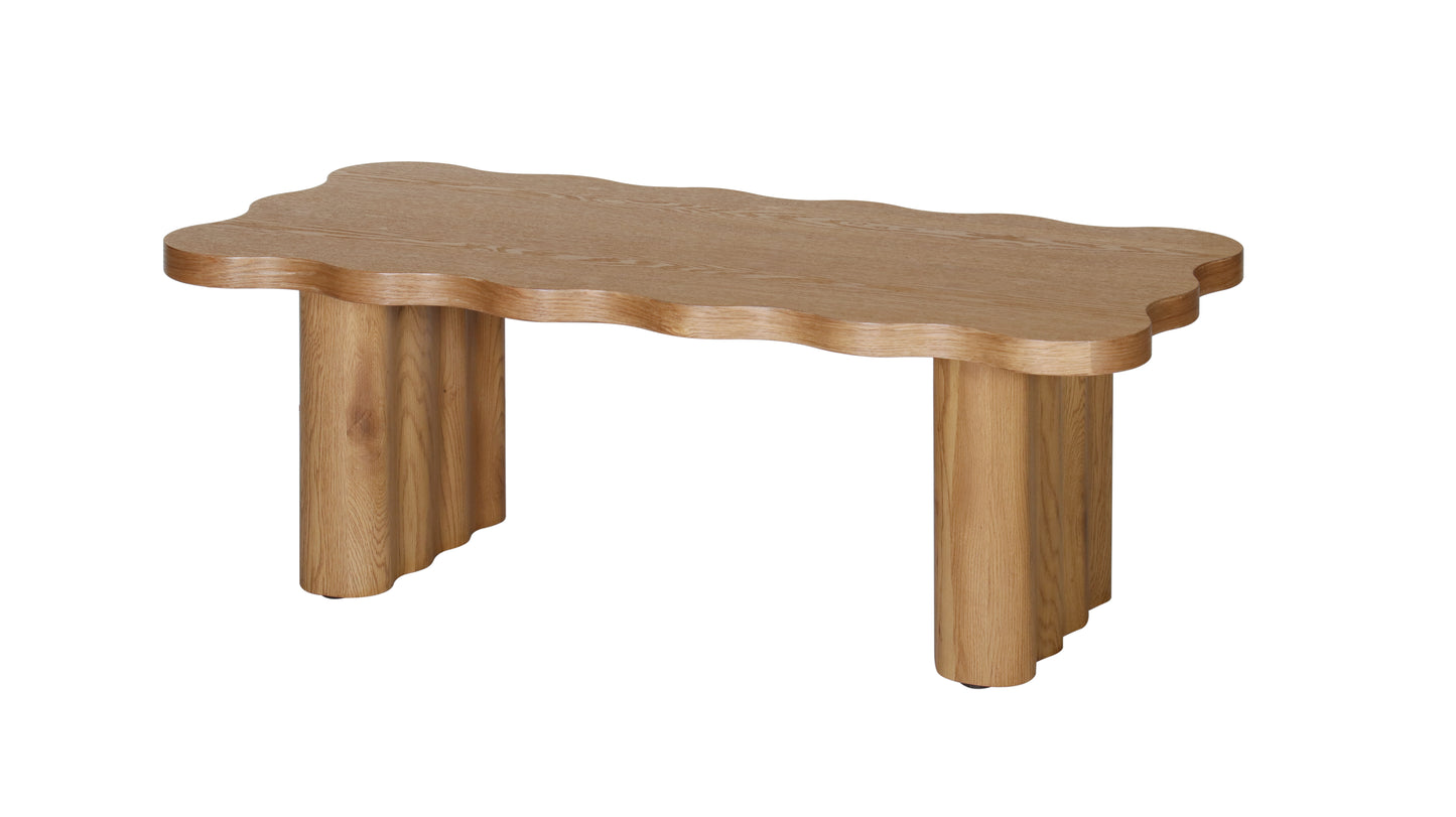 Wave Collection - Timber Coffee Table - Oak - Arriving Christmas Break image 0