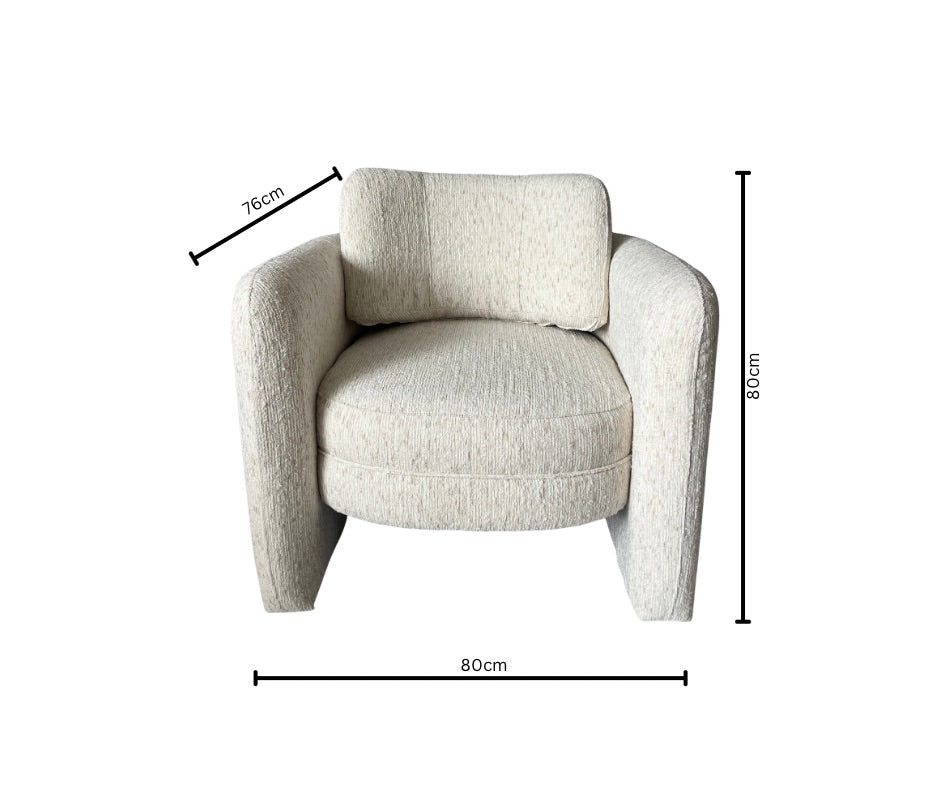 Loom & Living - Munson Textured Fabric Accent Chair - LIGHT GREY image 4