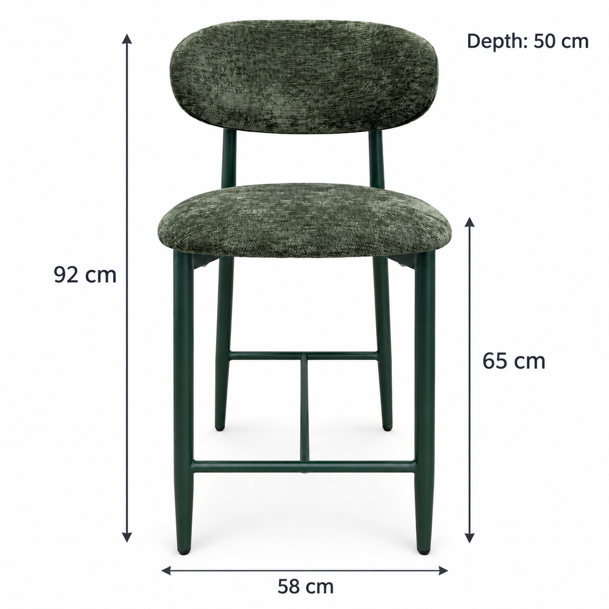 Sienna Green Kitchen Bar Stool - Green